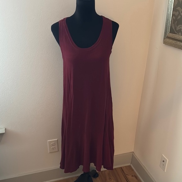 CASLON burgundy cotton modal sleeveless tank casual dress Sz S - Picture 1 of 6